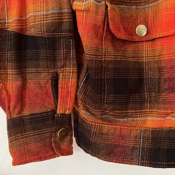 Cotton flannel faux fur collar jacket - Picture 4 of 8